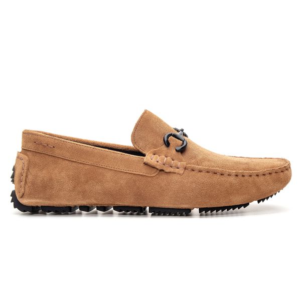 Mocassim Masculino Comfort Moc Em Couro Suede Havana Savelli
