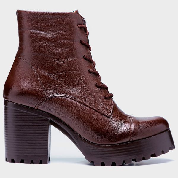 Bota Coturno ESTELA de amarrar CHOCOLATE 