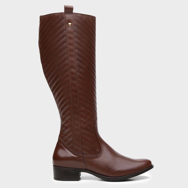 Bota Feminina Montaria Valentina em Couro Whisky