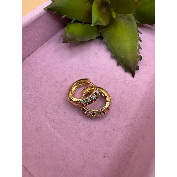Brinco de Argola Rainbow - tamanho M