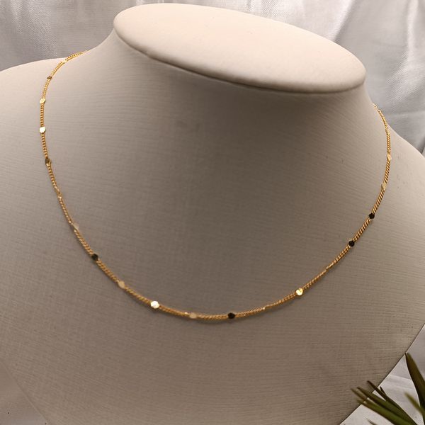 Choker Fio Delicado Achatado