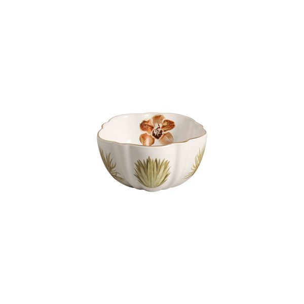 Conjunto 6 Bowls 1 C/ Filete Ouro Folhas a