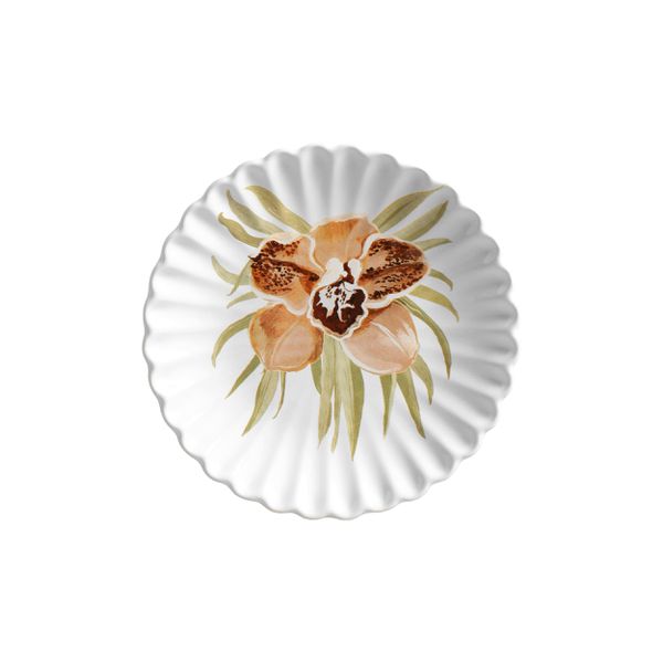Conjunto 6 Pratos Sobremesa 2 Folhas Agu
