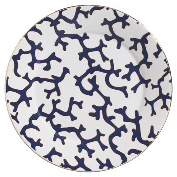 Sousplat Branco C/ Azul Coral Blue
