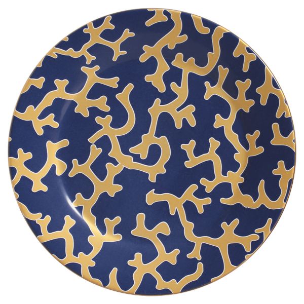 Sousplat Azul C/ Amarelo Coral Blue