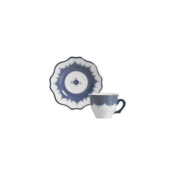 Conjunto 6 Xicaras De Cafe C/ 4 Pires Hampto