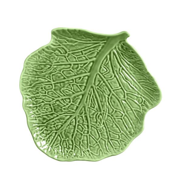 Conjunto 6 Pratos Raso Ø29cm Folha Verde Cristina Scalla
