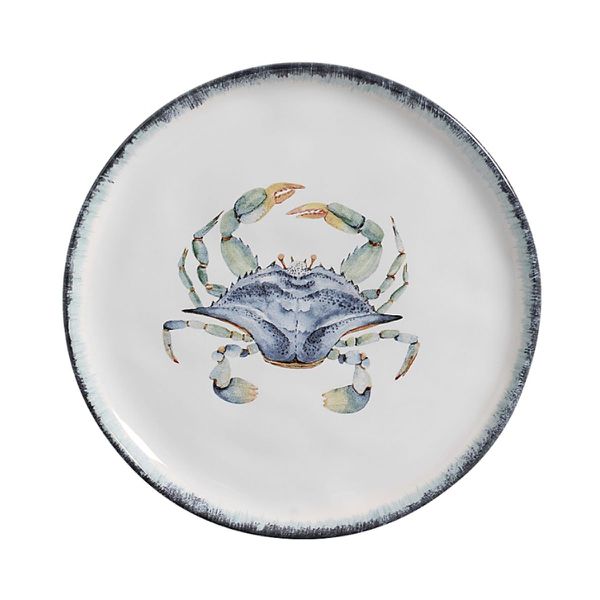 Conjunto 6 Prato Raso Ø27cm Caranguejo Atlântica Scalla