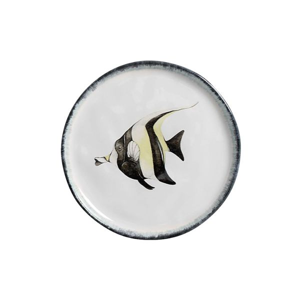 Conjunto 6 Prato Sobremesa Liso Atlântica Cerâmica Scalla