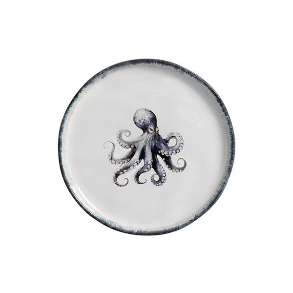 Conjunto 6 Prato Sobremesa Polvo Atlântica Cerâmica Scalla