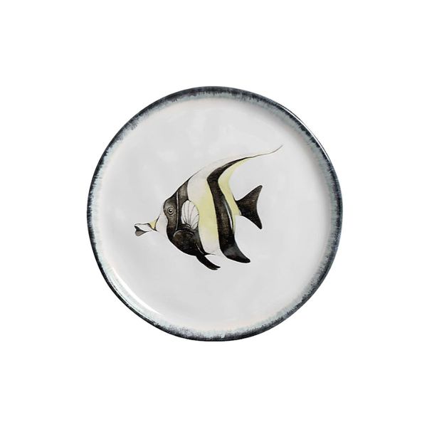 Conjunto 6 Prato Sobremesa Liso Atlântica Cerâmica Scalla