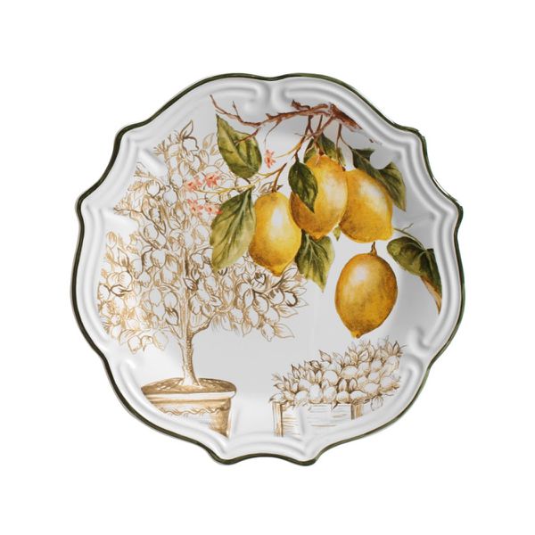 Conjunto 6 Pratos Rasos 28cm Branco Toscana Cerâmica Scalla