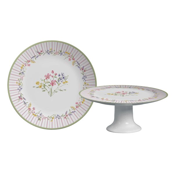 Prato de Bolo Páscoa Campo e Flores