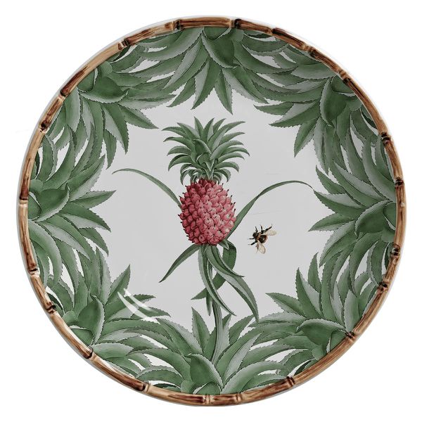 Conjunto 6 Pratos Rasos Ø28cm Abacaxi