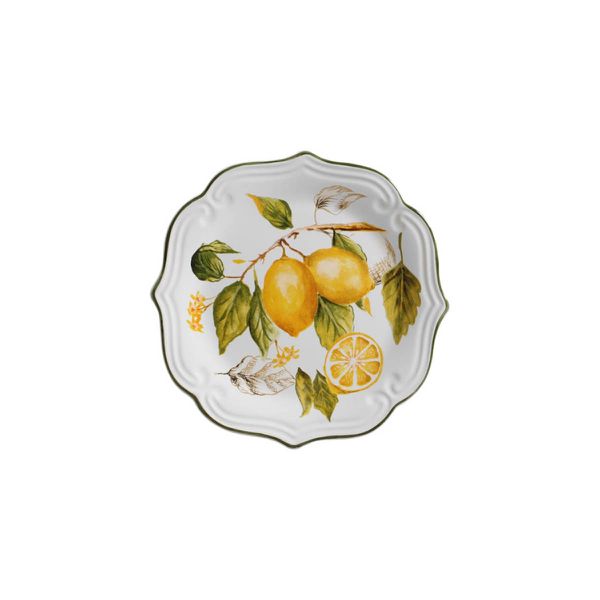 Conjunto 6 Pratos Sobremesa 20cm Branco Toscana Cerâmica Scalla