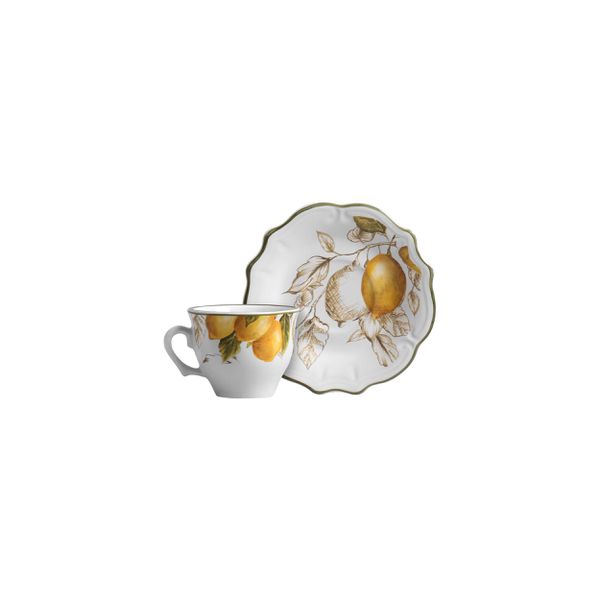 Conjunto 6 Xicaras De Cafe C/ 4 Pires Toscan