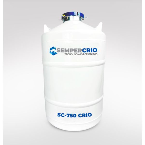 BOTIJÃO CRIOGÊNICO 50L PARA ARMAZENAMENTO EM PRATELEIRAS