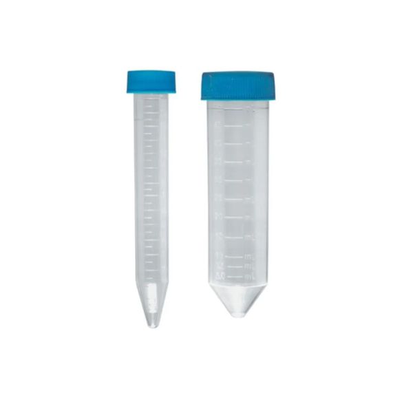 TUBO TIPO FALCON POLIPROPILENO 15ML COM TAMPA ROSCA NÃO ESTÉRIL 50UN