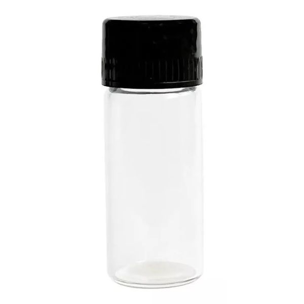 FRASCO TUBULAR CLARO COM TAMPA E BATOQUE 10ML