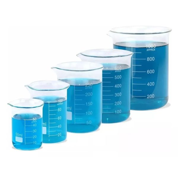 BEQUER VIDRO BOROSSILICATO 50ML FORMA BAIXA GRADUADO 48UN
