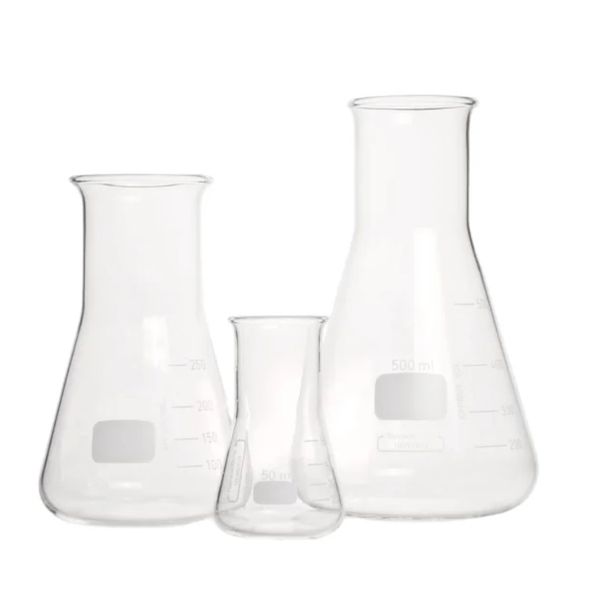 ERLENMEYER VIDRO GRADUADO BOCA LARGA