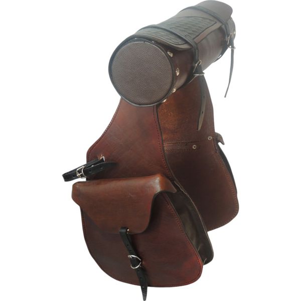 ALFORGE DE COURO C/ PORTA WHISKY MARROM