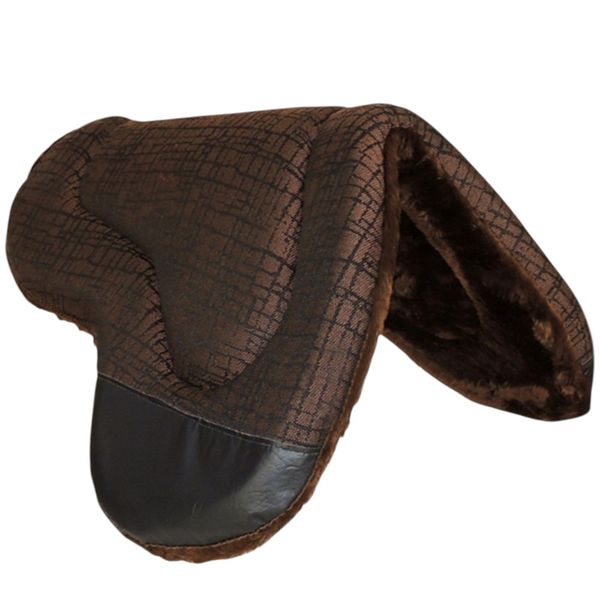 MANTA HÍPICA LUXO C/ PELO MARROM
