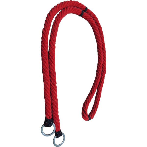 RÉDEA DE LÃ TORCIDA CURTA INOX VERMELHO
