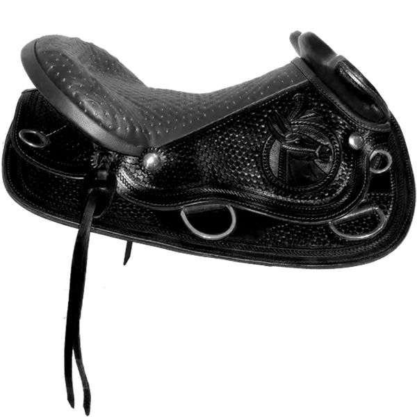 ARREIO MULADEIRO CHAPEADO INOX CASCO PRETO