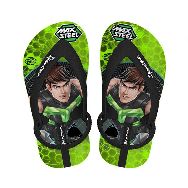 Chinelo Infantil Ipanema Max Steel 26349 Verde/Preto