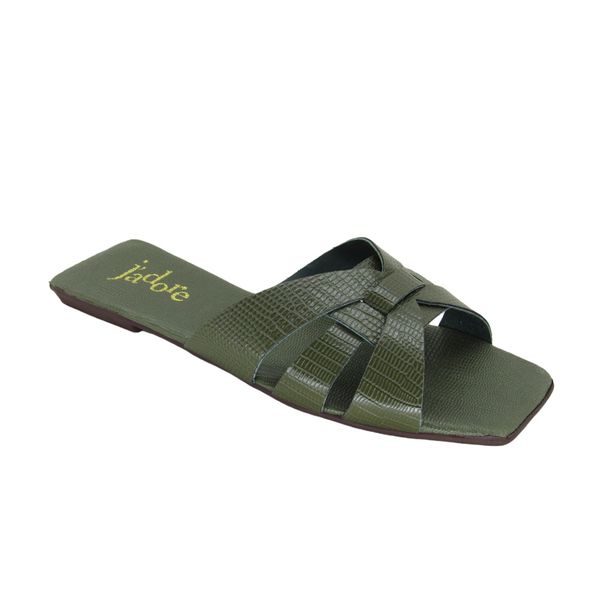 Tamanco Feminino Rasteiro GL1678 Verde Army