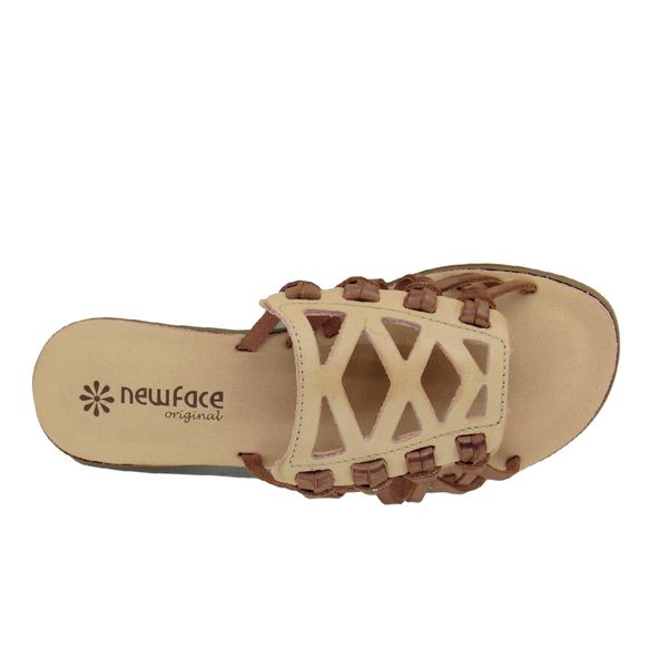 Tamanco Rasteira em Couro New Face 31402 Rosa Sensa o Store