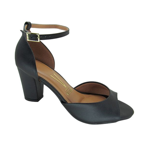 Sandália Feminina Salto Alto Vizzano 6262406 Preto 