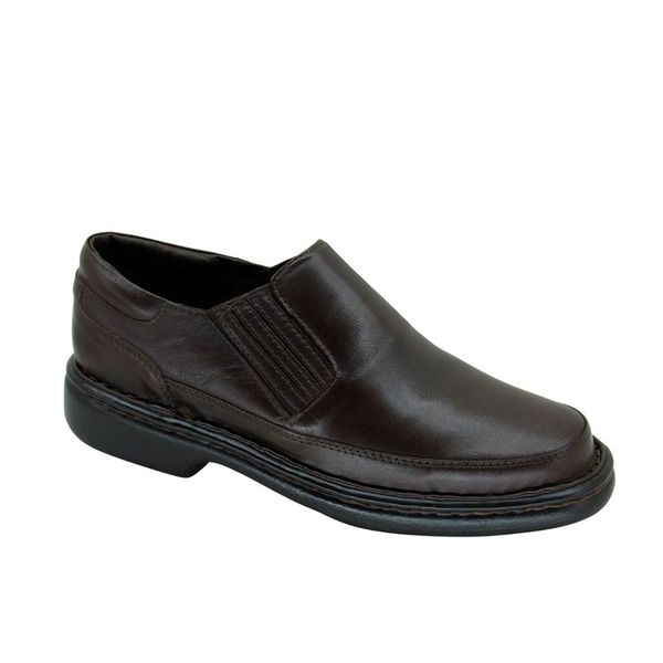 Sapato Casual Mascuino Luflex 6017 Couro Café