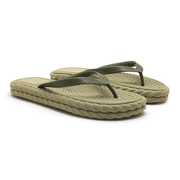 Chinelo Feminino Flip Flop Nuvem Flat Leve e Confortável VERDE MILITAR
