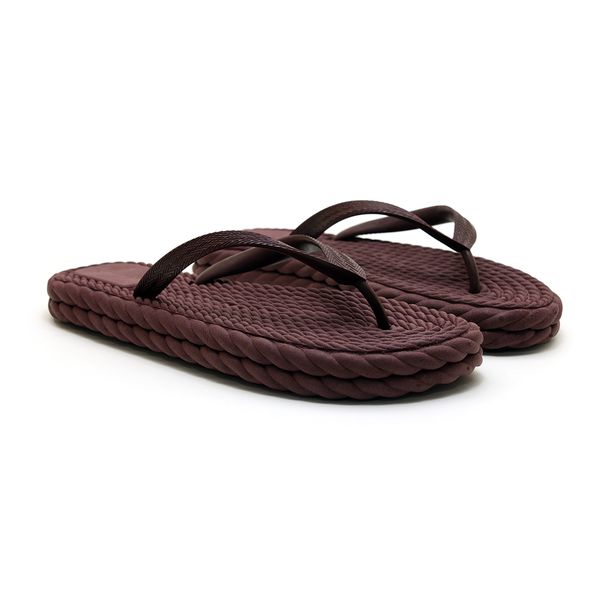 Chinelo Feminino Flip Flop Nuvem Flat Leve e Confortável VINHO