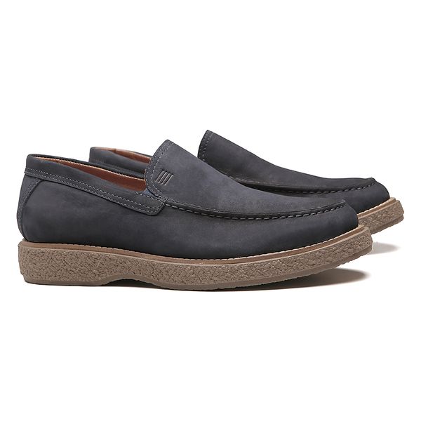 SAPATO MOCASSIM MASCULINO CASUAL EM COURO AZUL - 0... - SERGIO`S