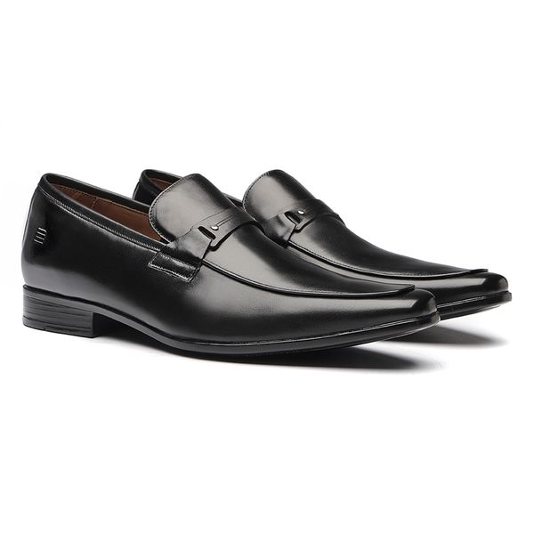 Sapato Loafer Masculino Em Couro Preto - 0248 5831... - SERGIO`S