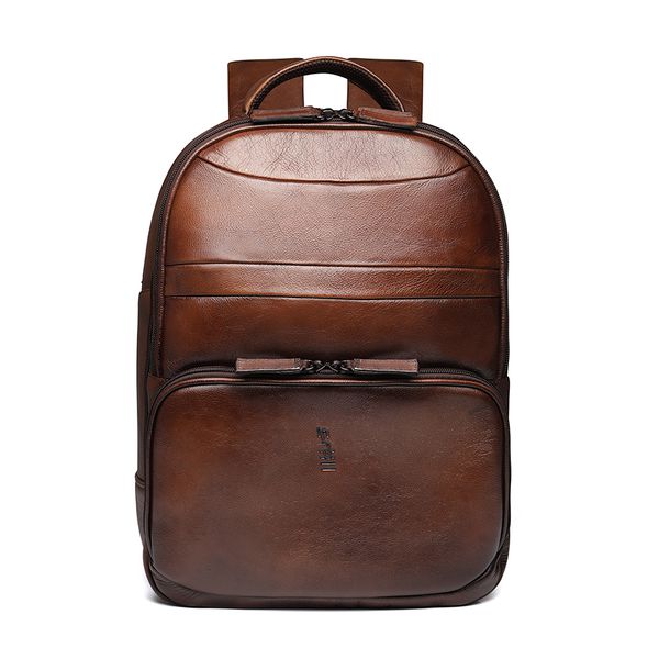 Mochila Porta Notebook Masculina Em Couro Marrom -... - SERGIO`S