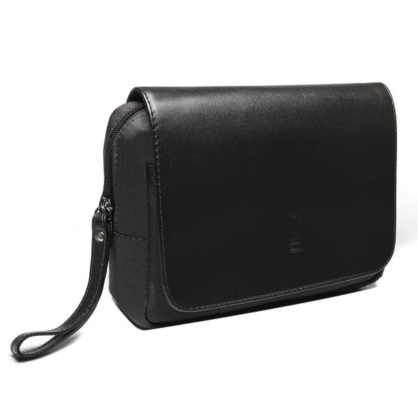 Necessaire Em Couro E Nylon Preto - 0328 3176 Pret - SERGIO`S