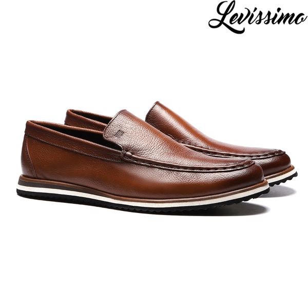 Mocassim Masculino Casual Em Couro Marrom - 0052 1... - SERGIO`S