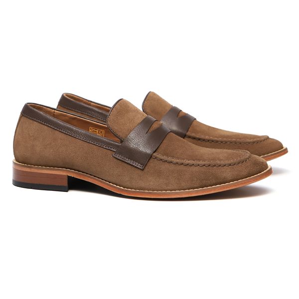 Sapato Loafer Mocassim Masculino Em Couro Marrom -... - SERGIO`S