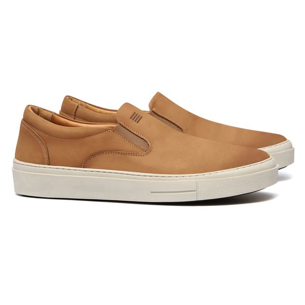 Slip-On Masculino Casual Em Couro Bege - 0049 5010... - SERGIO`S