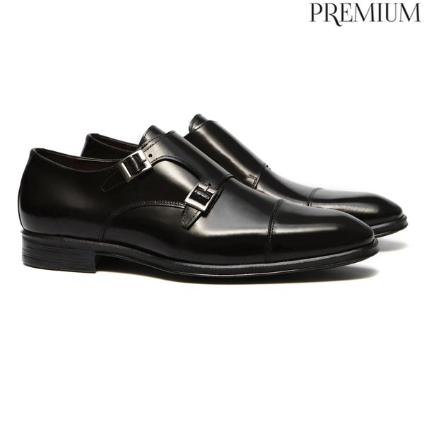 SAPATO MONK STRAP MASCULINO SOCIAL EM COURO PRETO ... - SERGIO`S