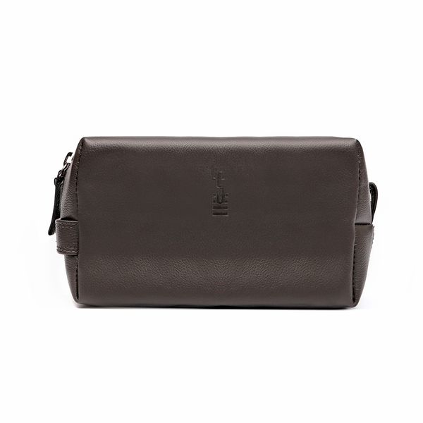 NECESSAIRE MASCULINA EM COURO MARROM - 0328 3308... - SERGIO`S