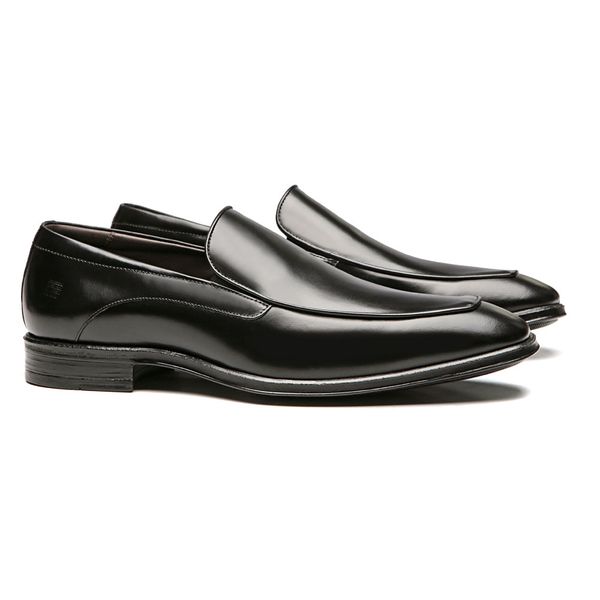 Sapato Mocassim Masculino Social Em Couro Preto - ... - SERGIO`S