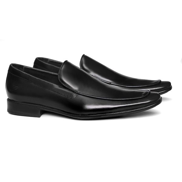 SAPATO MOCASSIM MASCULINO SOCIAL EM COURO PRETO -... - SERGIO`S