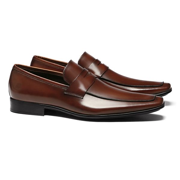 Sapato Loafer Masculino Social Em Couro Marrom - 0... - SERGIO`S