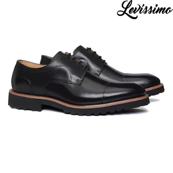 SAPATO DERBY MASCULINO CASUAL EM COURO PRETO - 00... - SERGIO`S