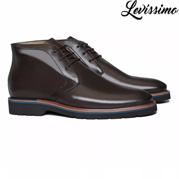 BOTA DERBY MASCULINA CASUAL EM COURO MARROM - 002... - SERGIO`S